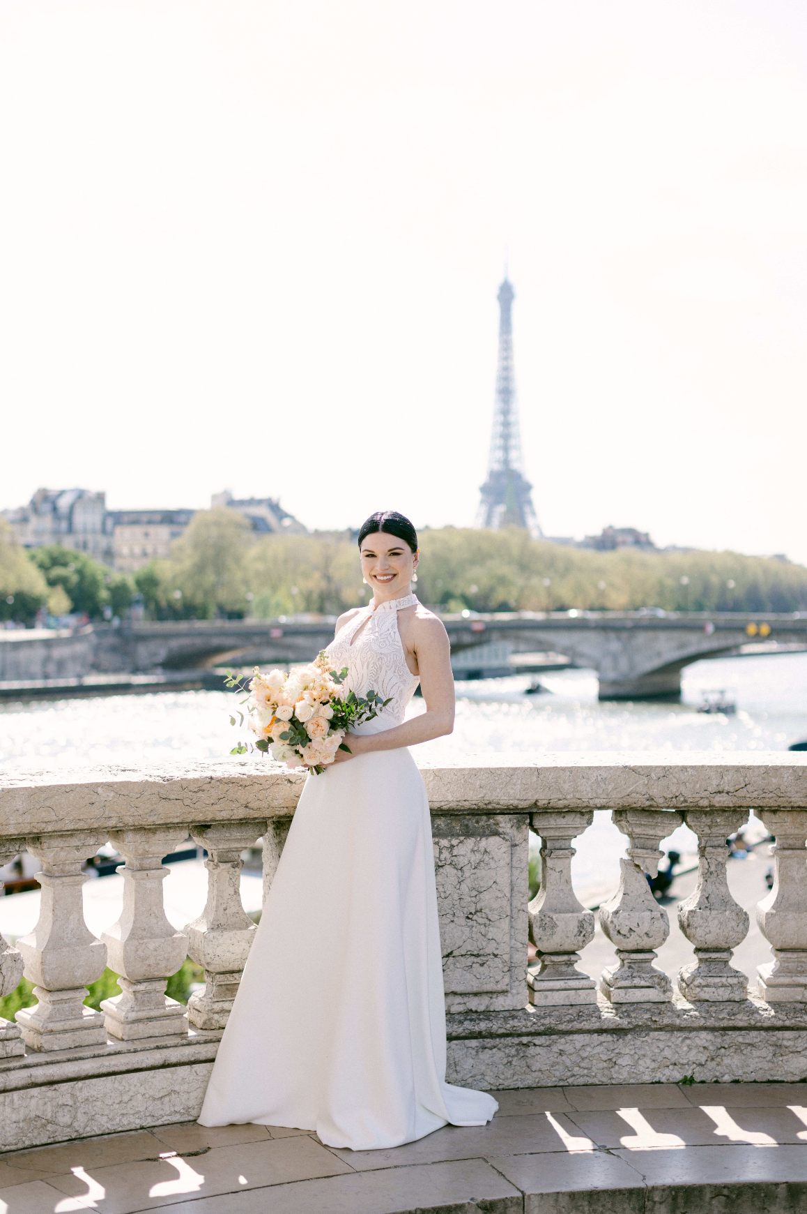 ALIX - Boucles d'oreilles de mariage AVEC PERLES nacrées GOUTTES