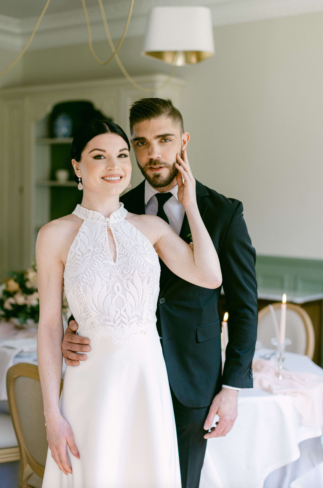 ALIX - Boucles d'oreilles de mariage AVEC PERLES nacrées GOUTTES