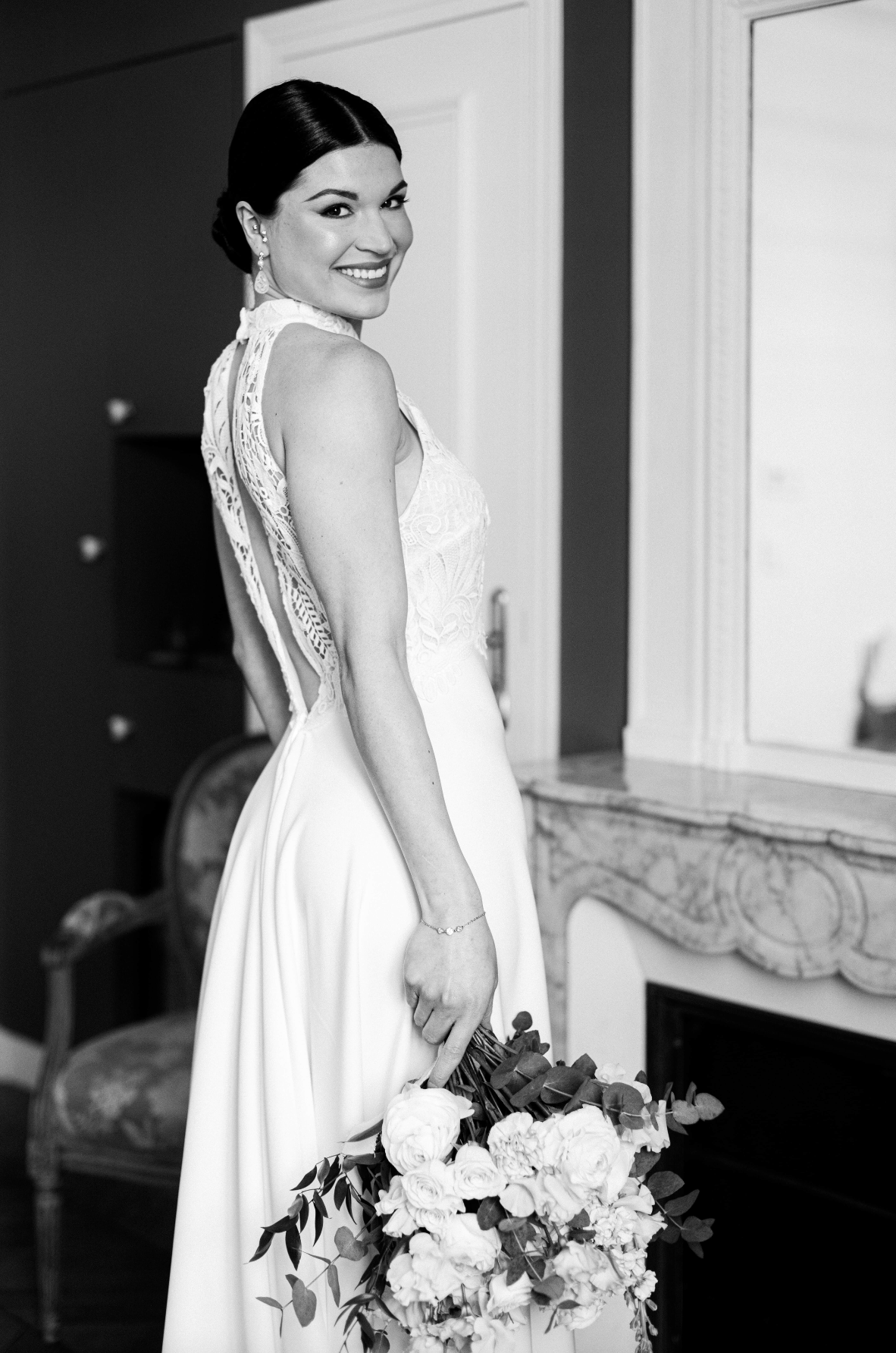ALIX - Boucles d'oreilles de mariage AVEC PERLES nacrées GOUTTES