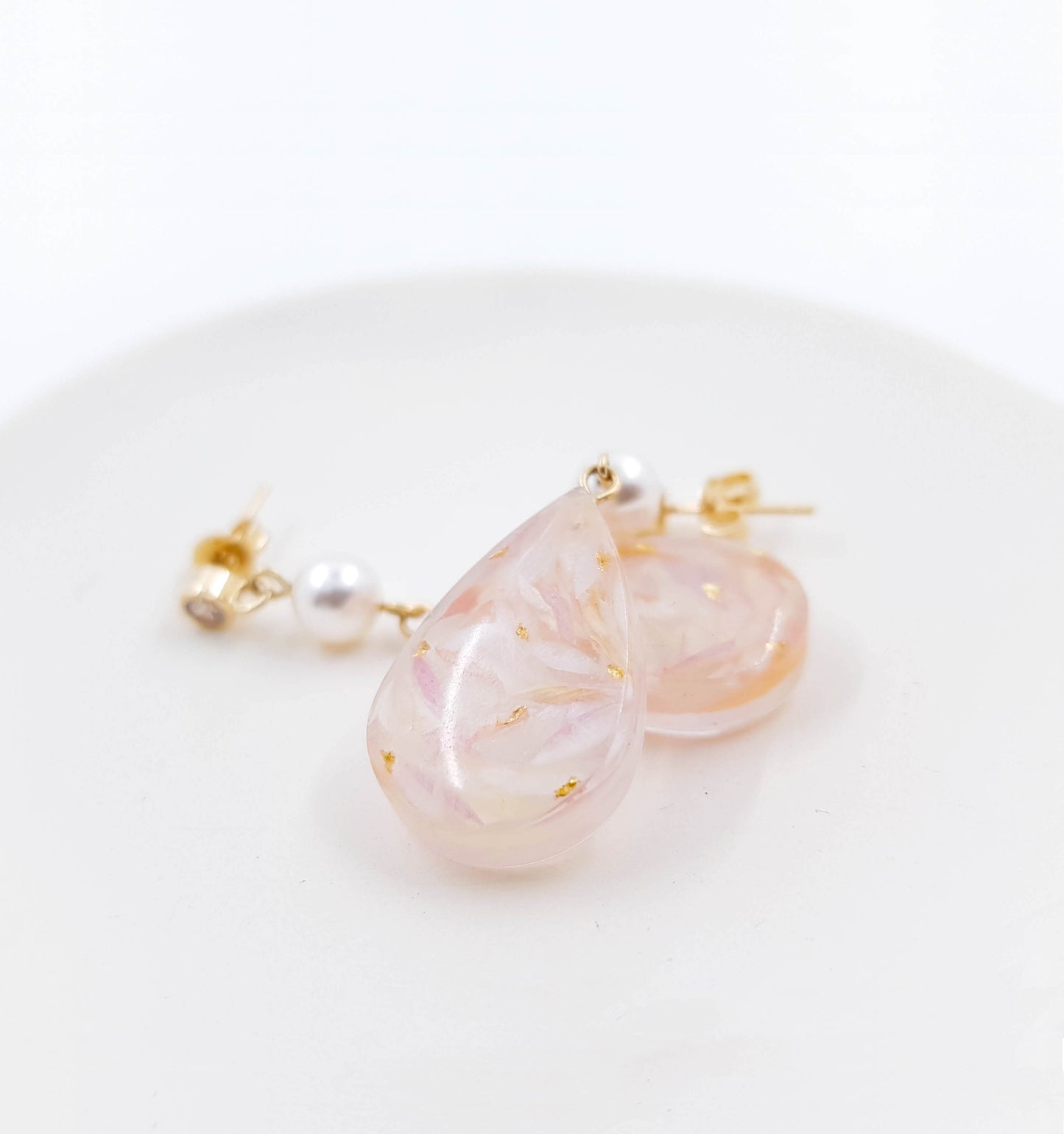 ALIX - Boucles d'oreilles de mariage AVEC PERLES nacrées GOUTTES
