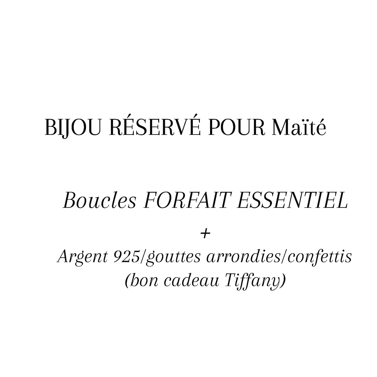 Réservé pour MAÏTÉ - Boucles d'oreilles COMPLÉMENT