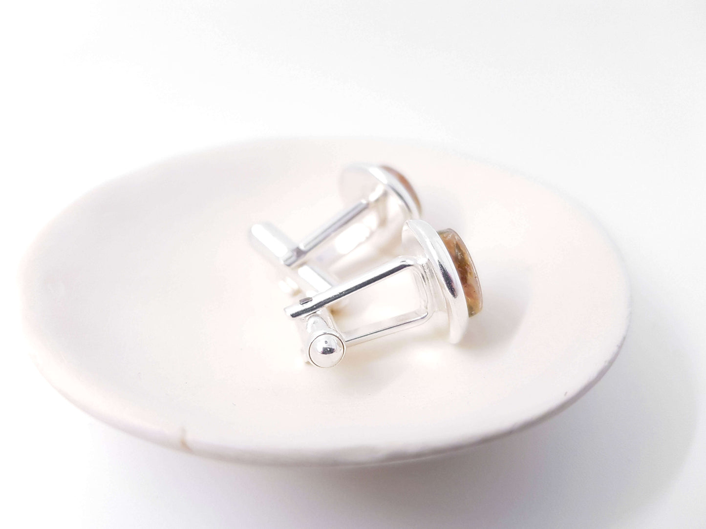 JACK - Boutons de manchette de mariage ROND 10mm - ARGENT