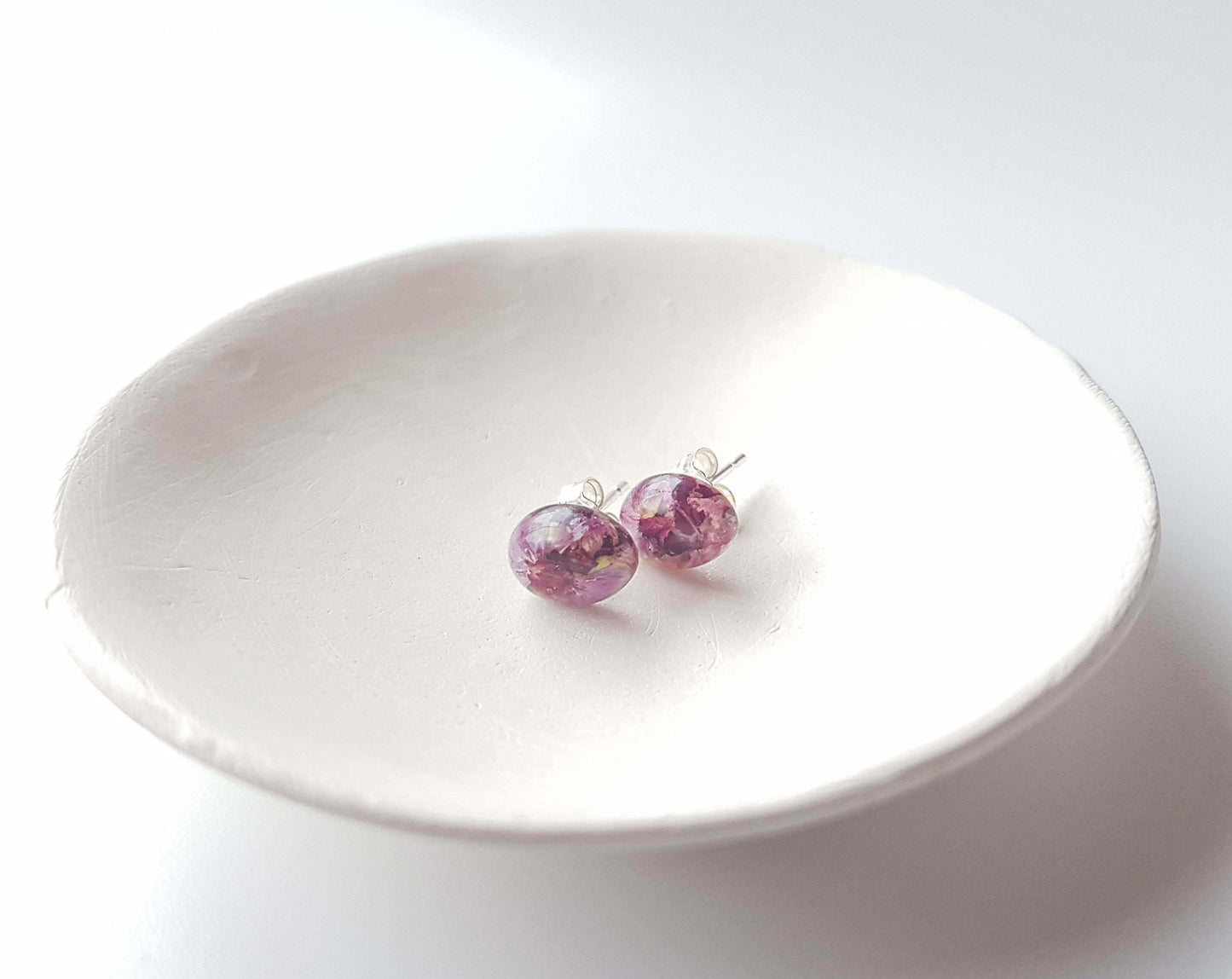 CONSTANCE - Boucles d'oreilles de mariage PUCES OVALES - Clous en OR ou ARGENT