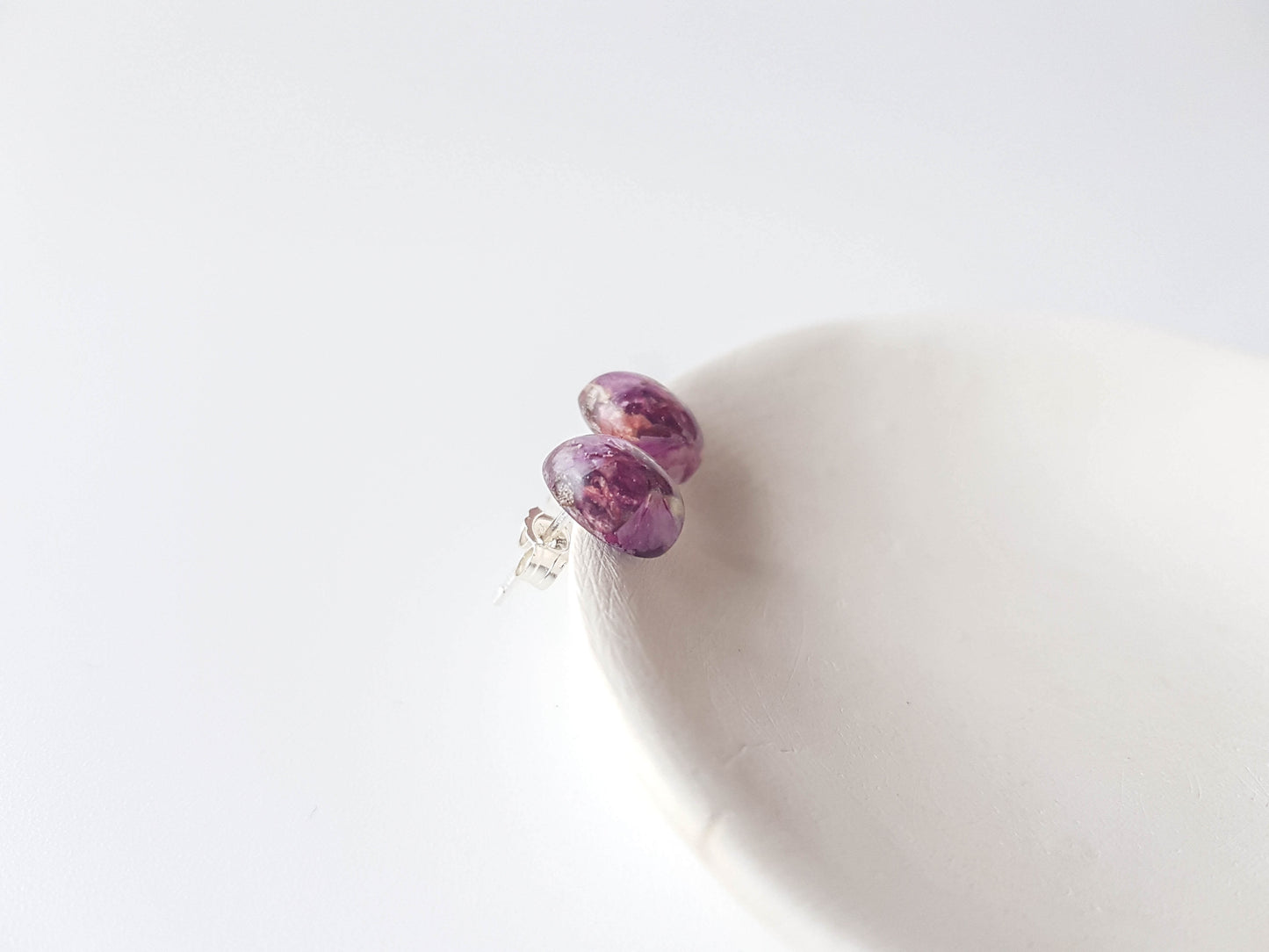 CONSTANCE - Boucles d'oreilles de mariage PUCES OVALES - Clous en OR ou ARGENT