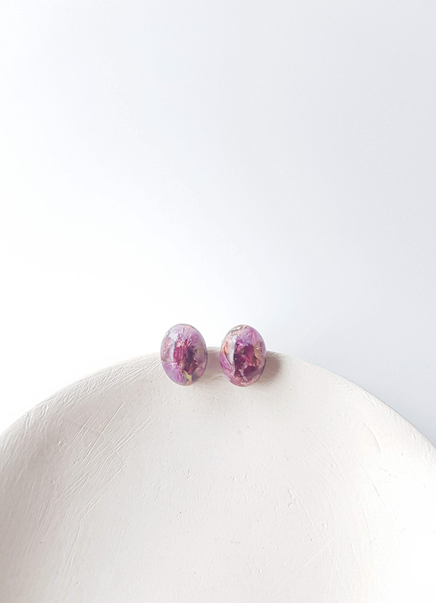 CONSTANCE - Boucles d'oreilles de mariage PUCES OVALES - Clous en OR ou ARGENT