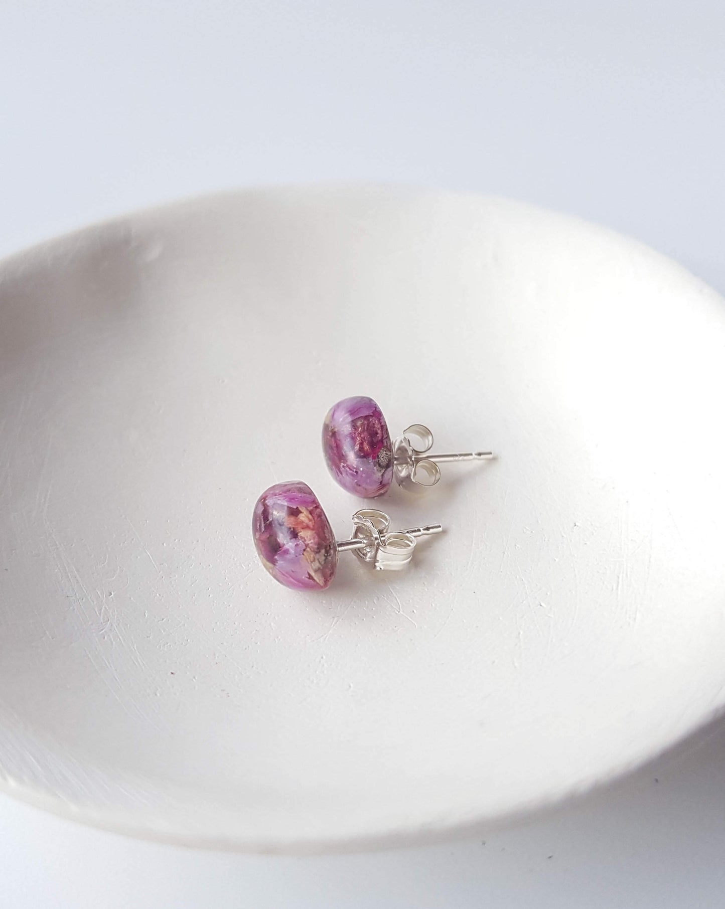 CONSTANCE - Boucles d'oreilles de mariage PUCES OVALES - Clous en OR ou ARGENT