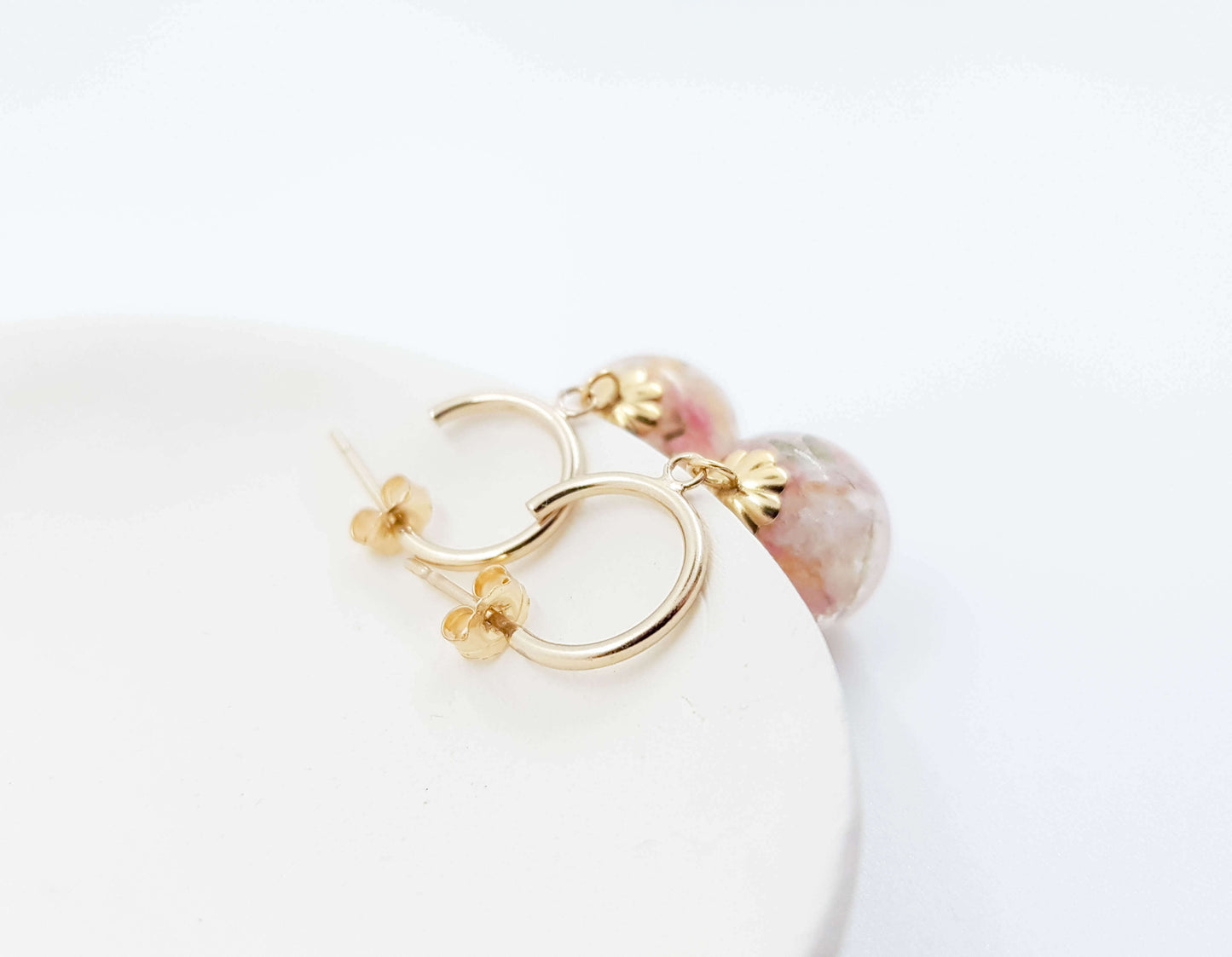 DAPHNÉE - Boucles d'oreilles de mariage PETITES CRÉOLES OR