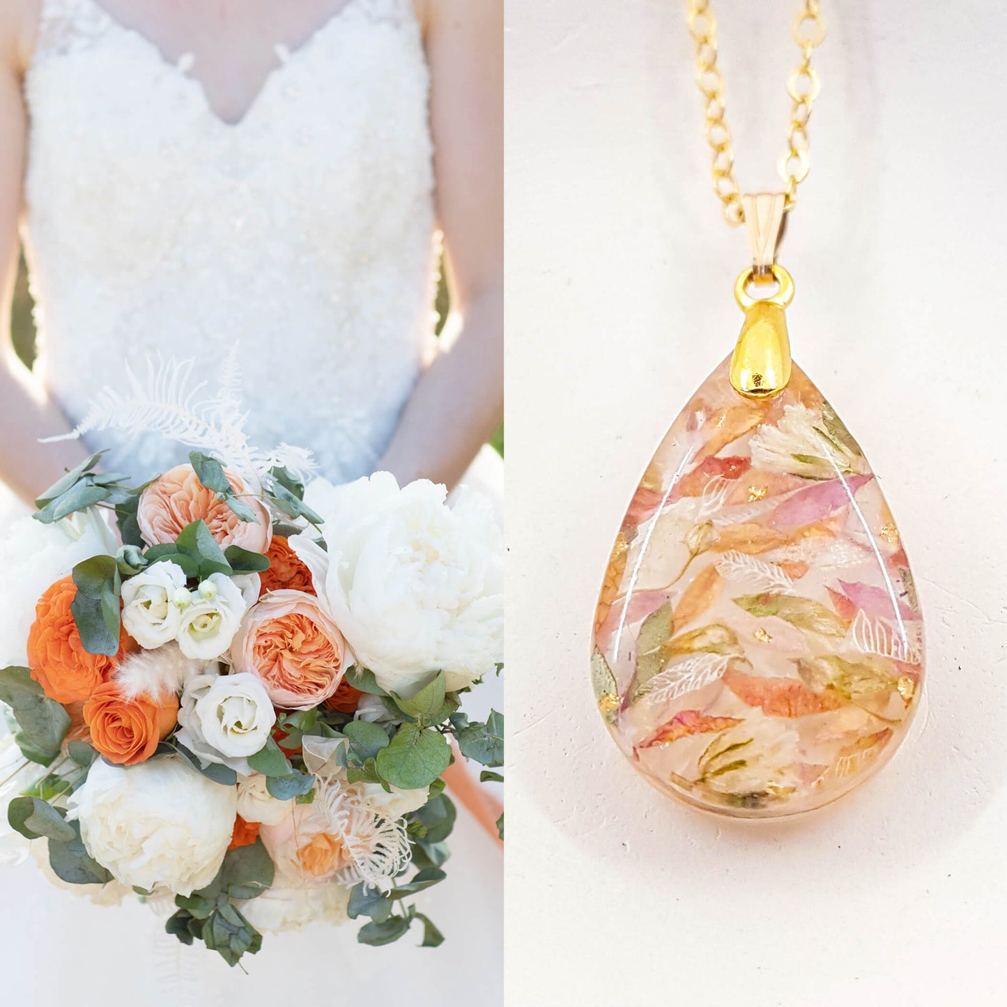 ESMÉE - Collier de mariage petit pendentif GOUTTE