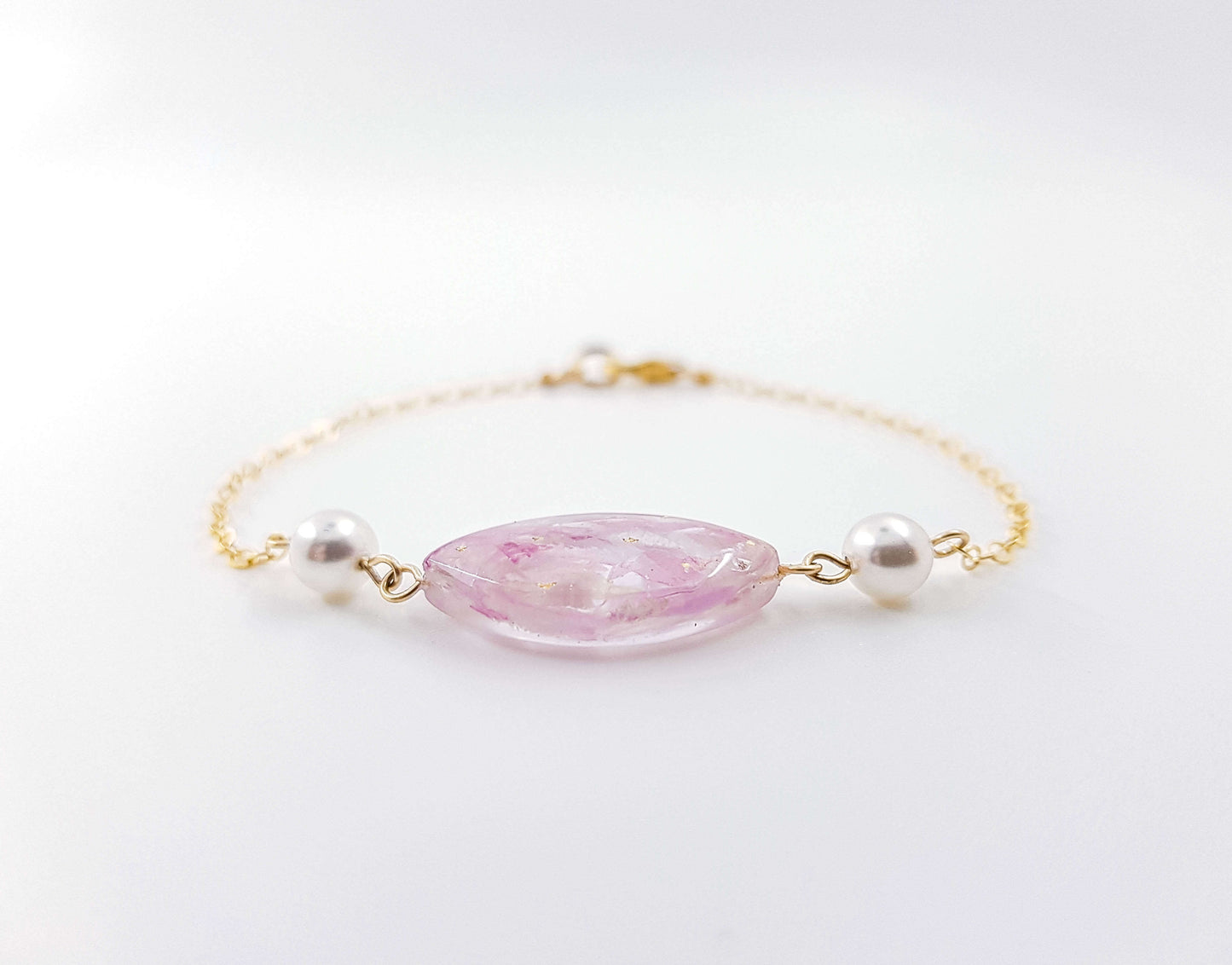 FAITH - Bracelet de mariage AVEC PERLES nacrées - PETIT PÉTALE