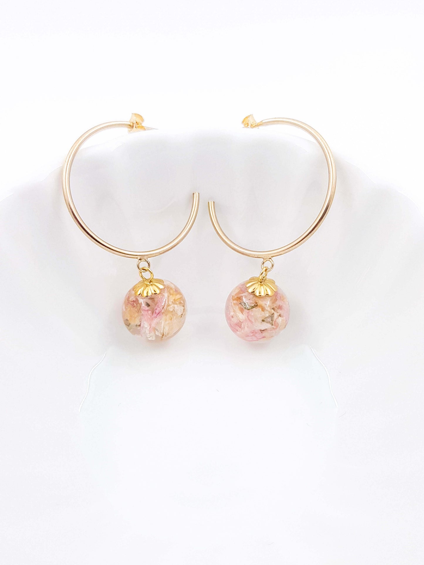 HANA- Boucles d'oreilles de mariage GRANDES CRÉOLES OR