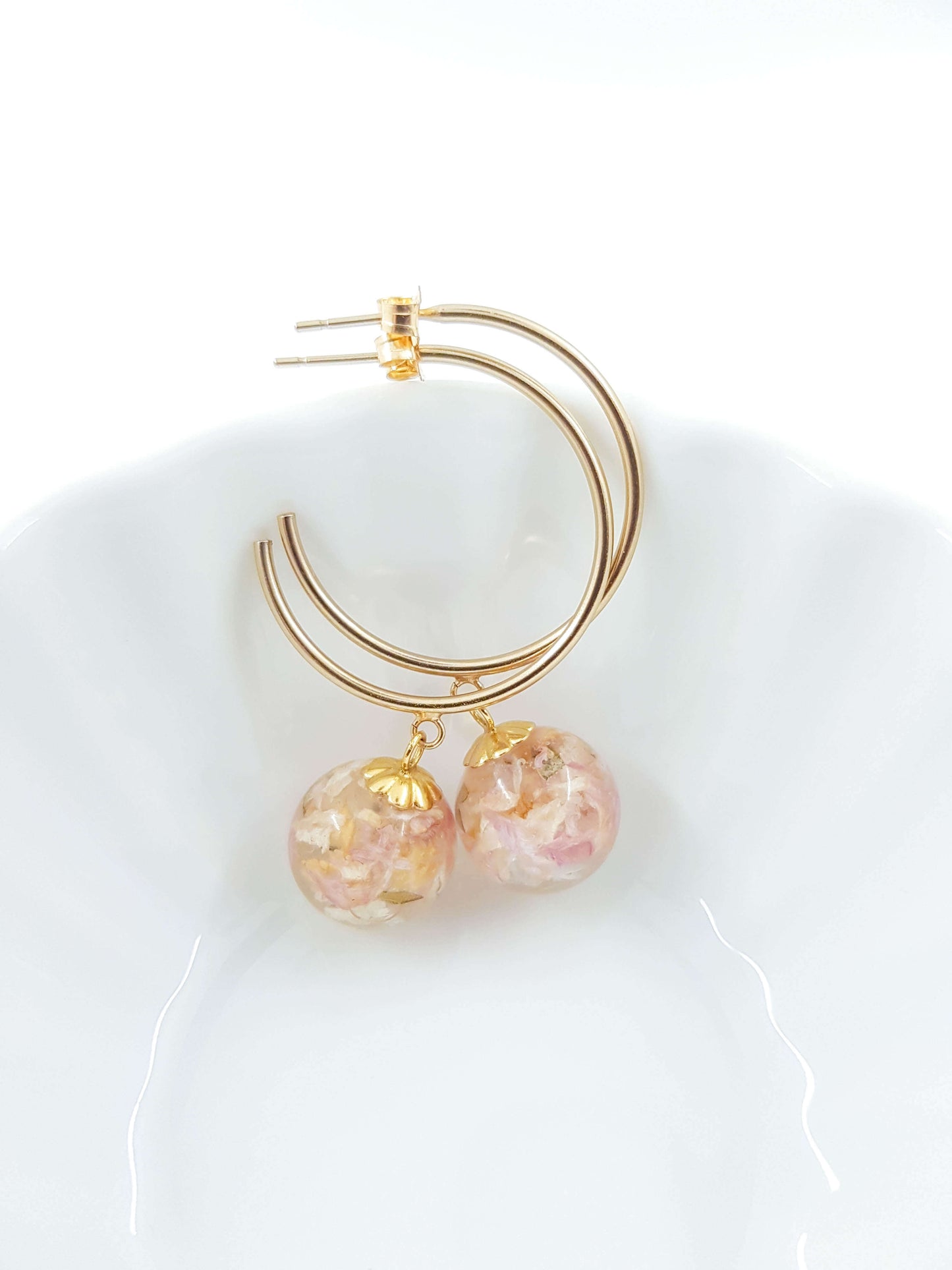 HANA- Boucles d'oreilles de mariage GRANDES CRÉOLES OR
