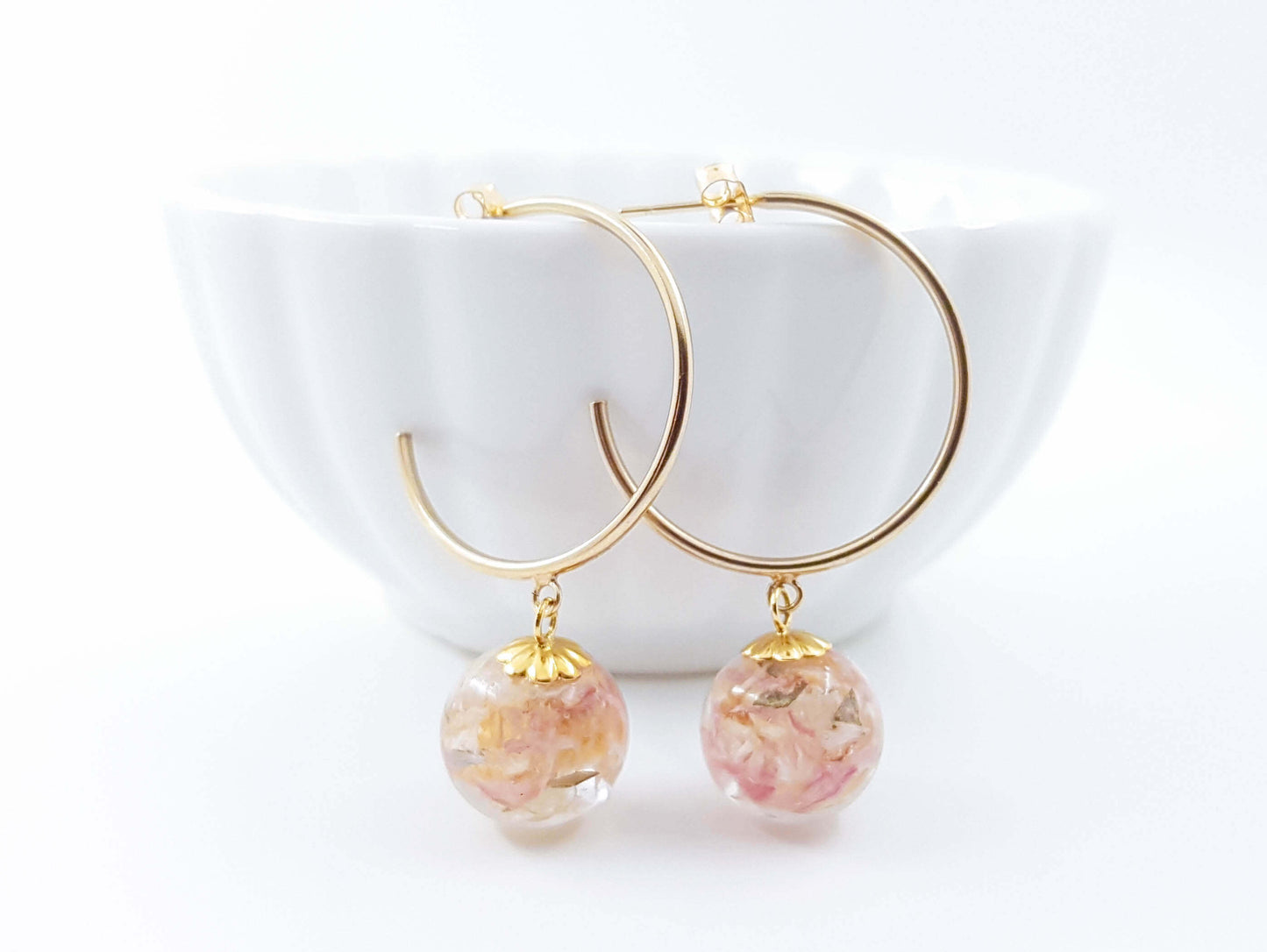 HANA- Boucles d'oreilles de mariage GRANDES CRÉOLES OR