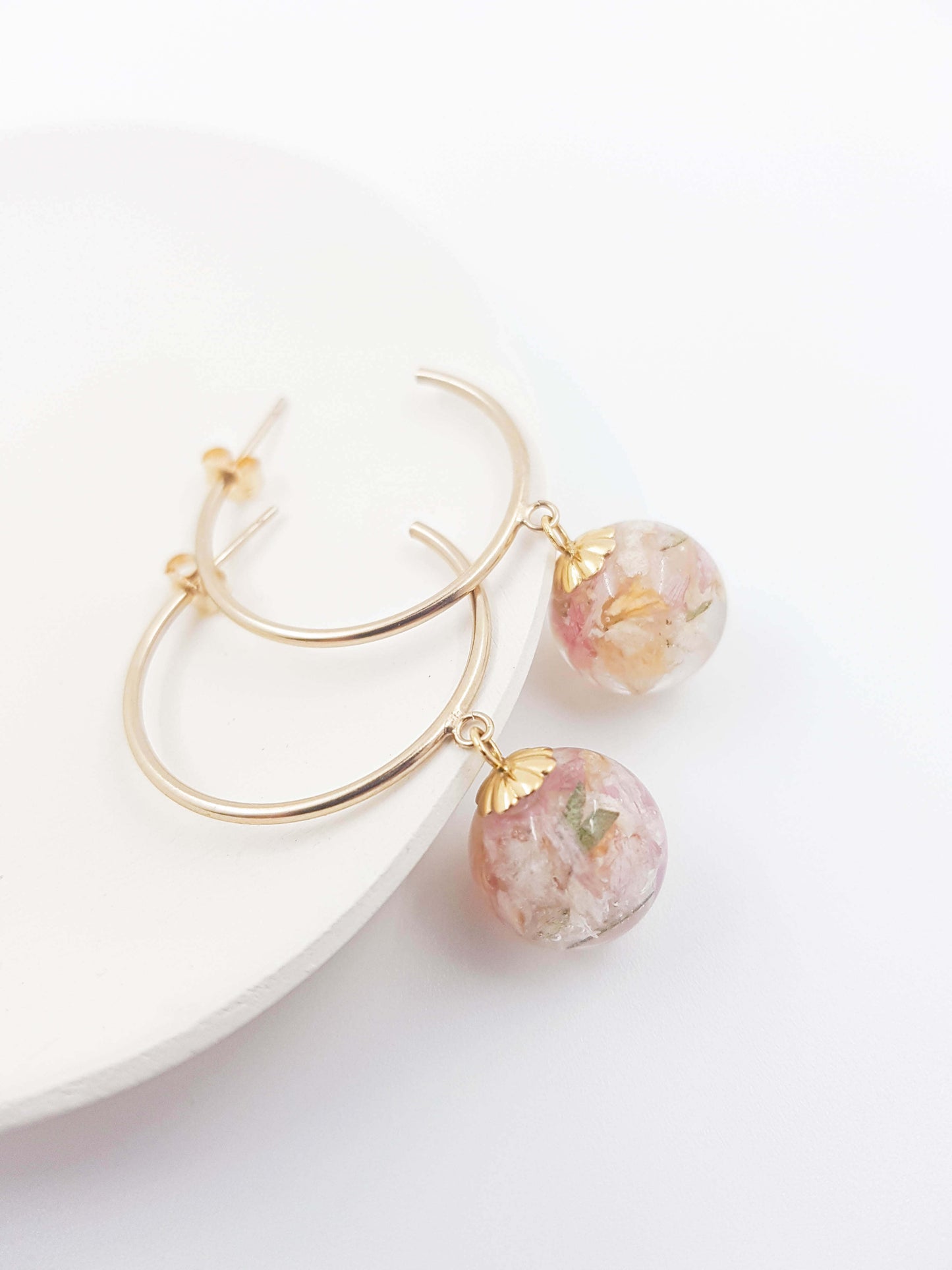 HANA- Boucles d'oreilles de mariage GRANDES CRÉOLES OR