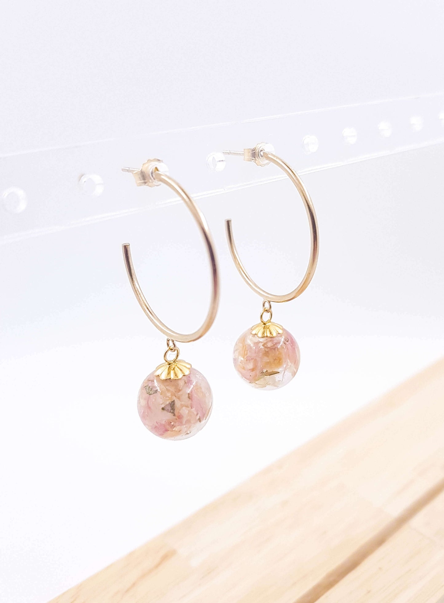 HANA- Boucles d'oreilles de mariage GRANDES CRÉOLES OR