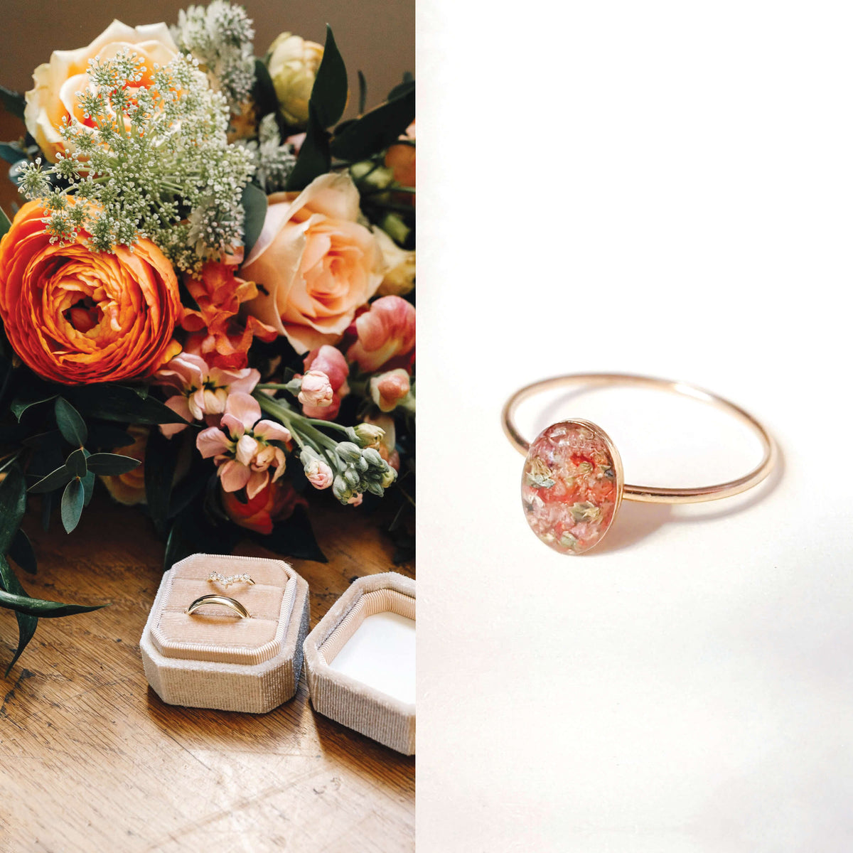 JADE - Bague de mariage fine OVALE sur serti 6x8 mm OR et ARGENT