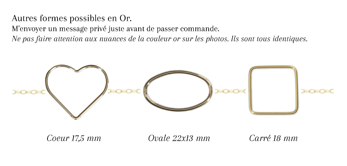 JASMINE - Bracelet de mariage plat cerclé ROND (et autres formes) OR et ARGENT