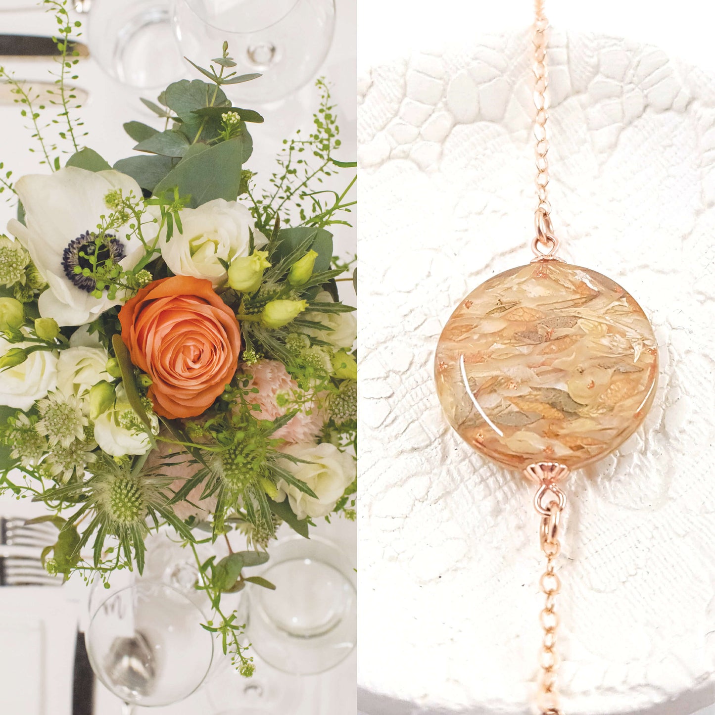 JEANNE - Bracelet de mariage 2.1 cm MOYEN ROND