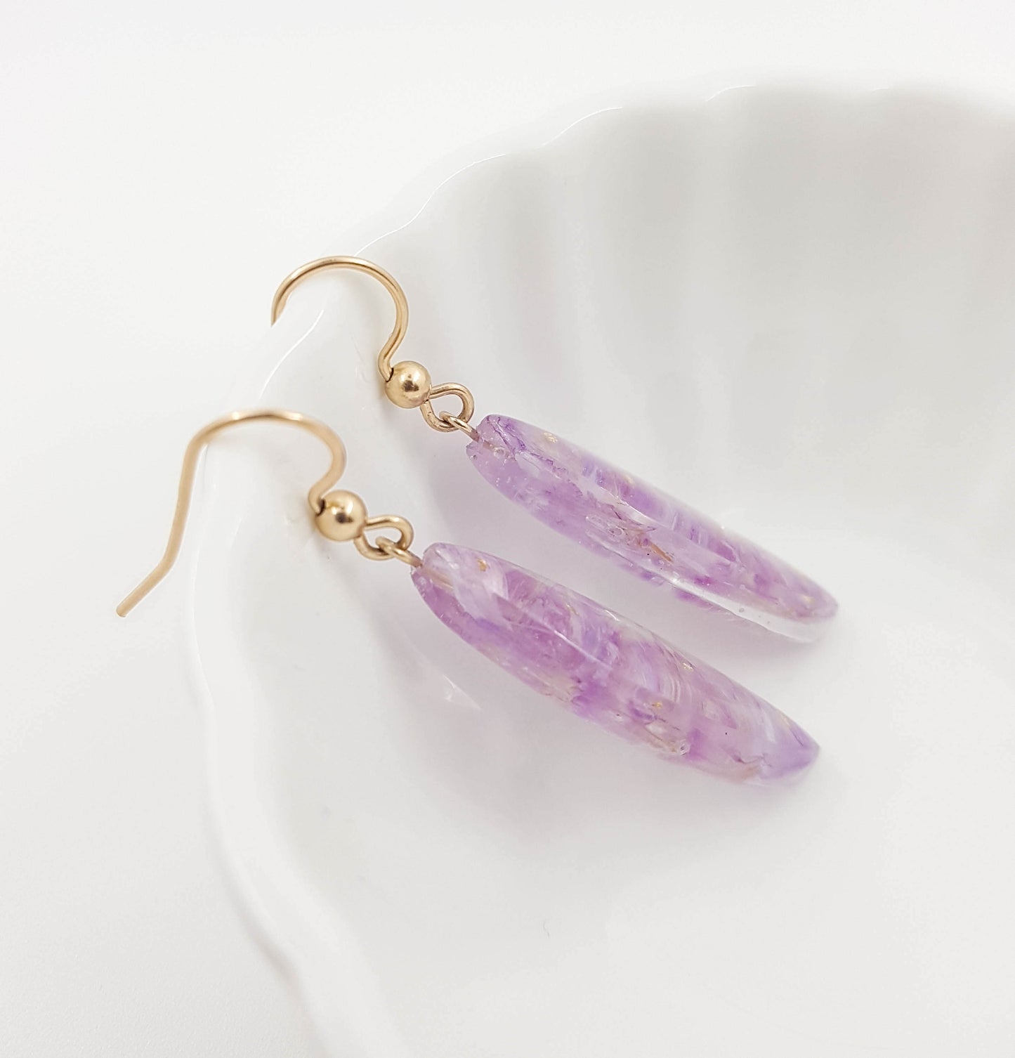RENÉE - Boucles d'oreilles de mariage LONGS PÉTALES
