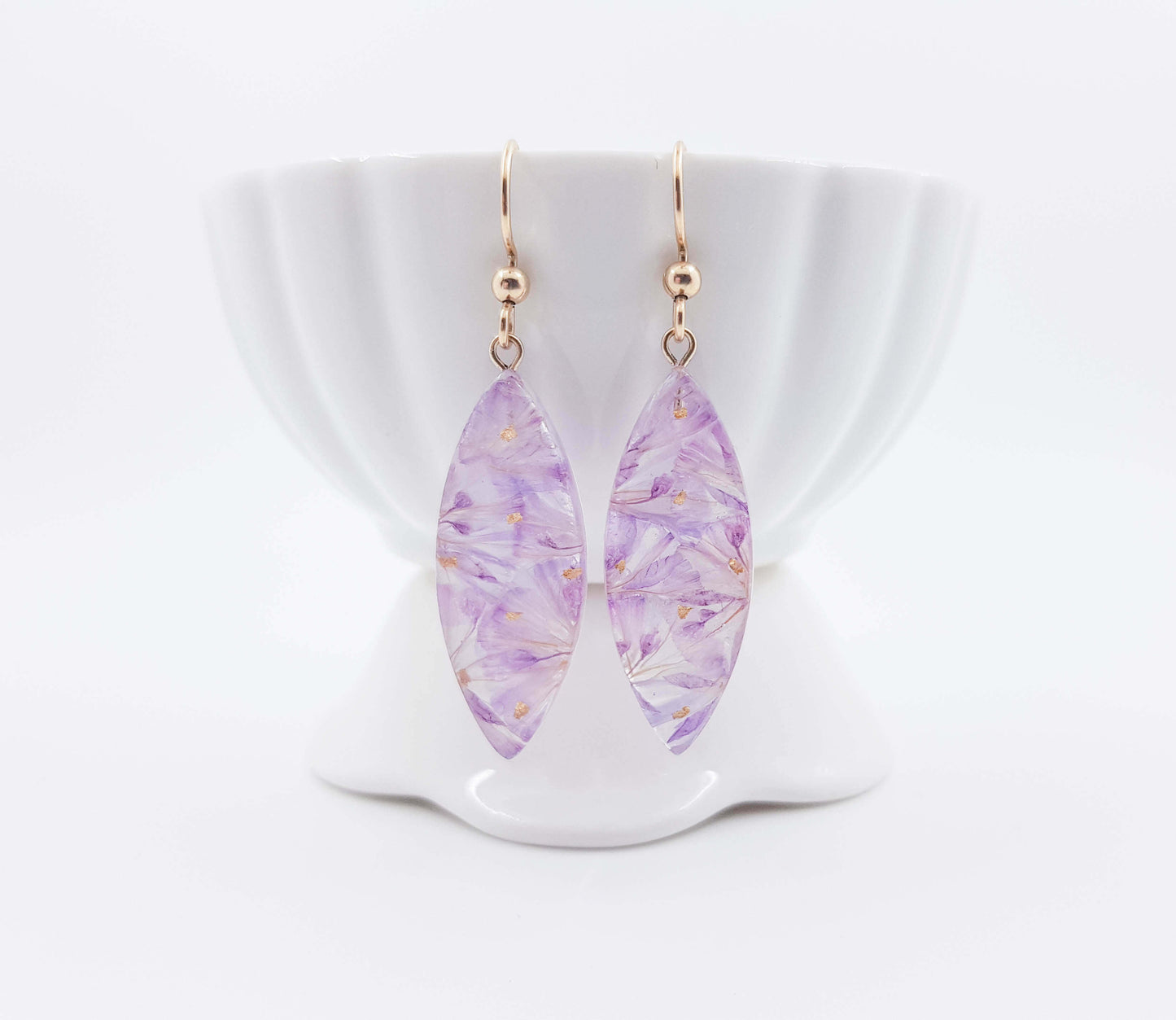 RENÉE - Boucles d'oreilles de mariage LONGS PÉTALES