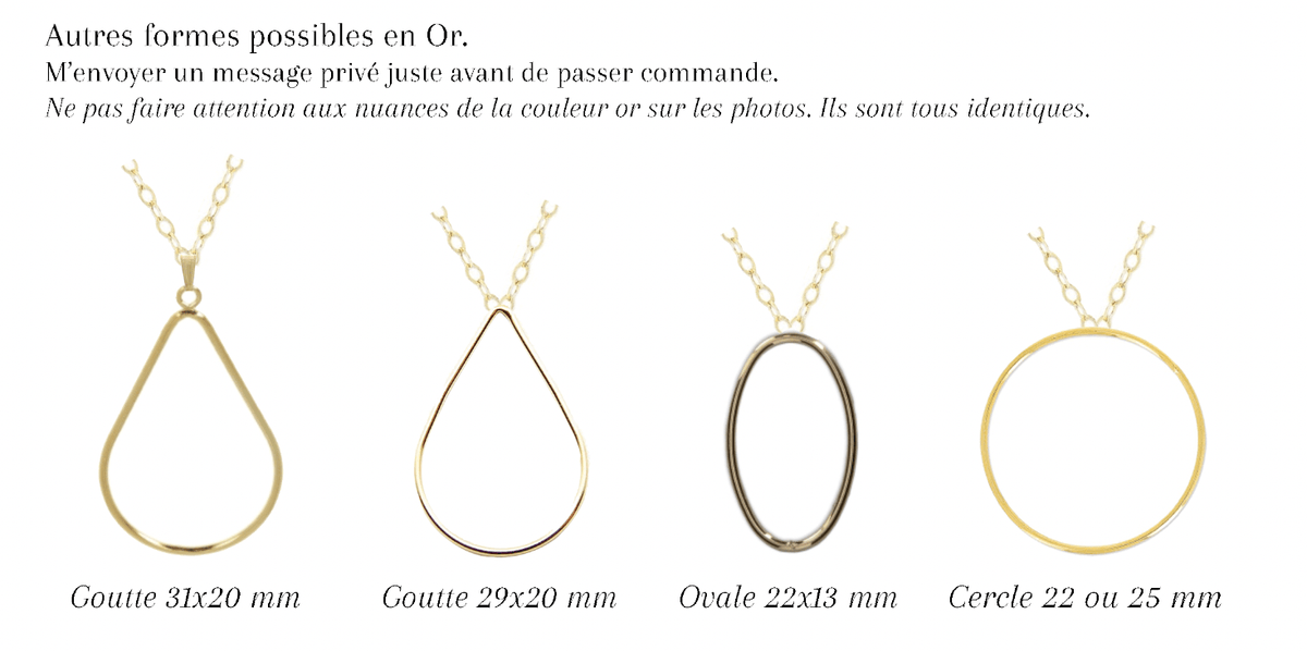 SELMA - Collier de mariage plat cerclé RECTANGLE OVALE en ARGENT (Et autres formes)