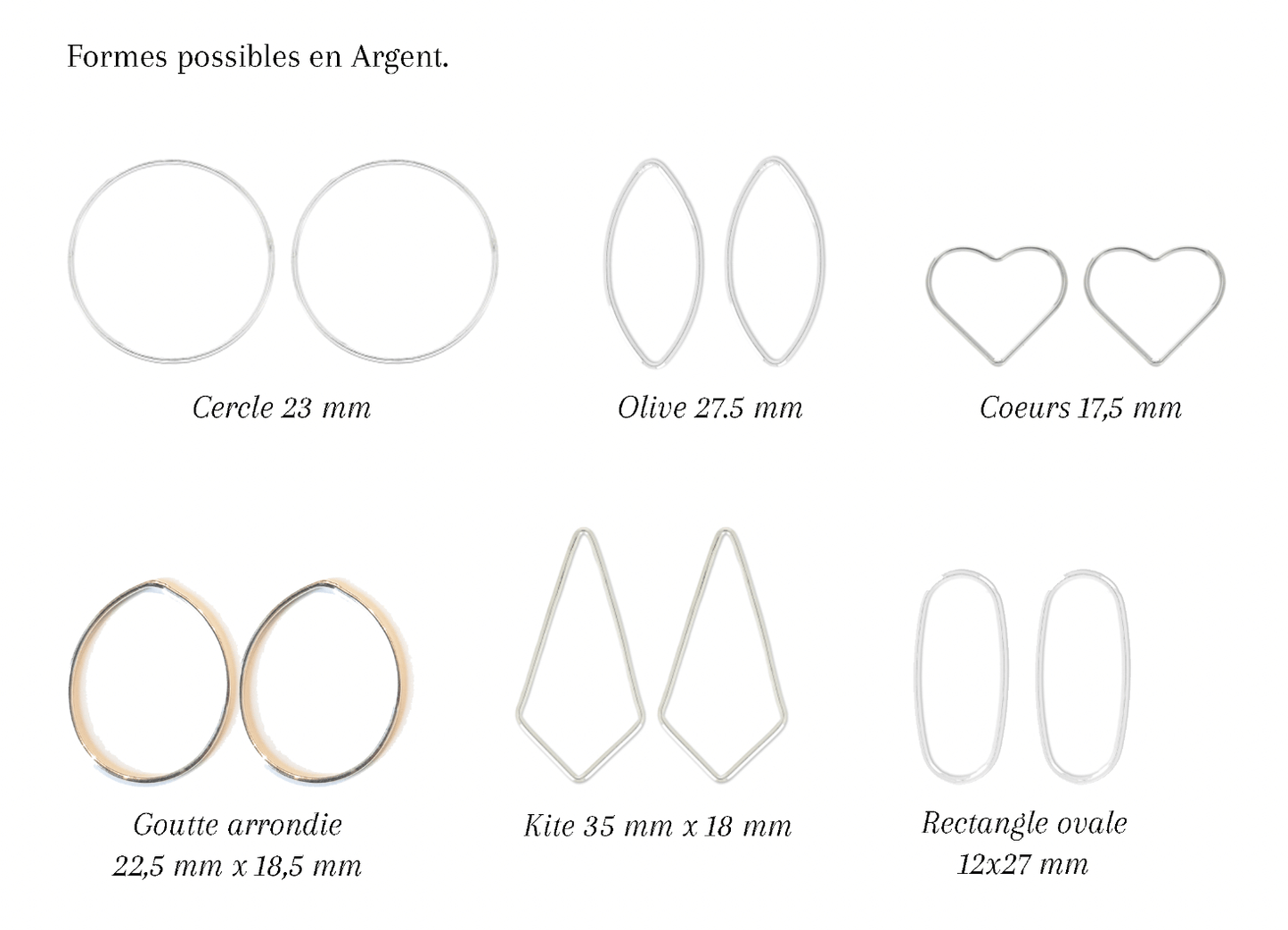 FORFAIT BOUCLES D'OREILLES ESSENTIEL - Boucles d'oreilles de mariage plates cerclées OR et ARGENT