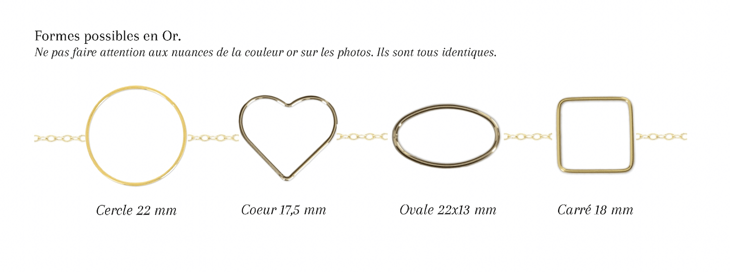 FORFAIT BRACELET ESSENTIEL - Bracelet de mariage plat cerclé OR et ARGENT