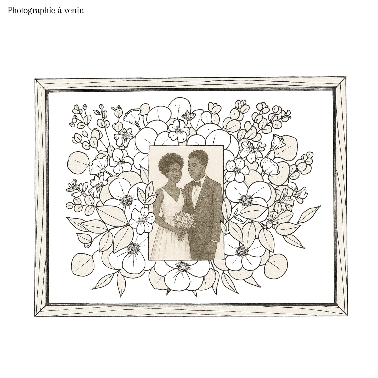 Tableau floral A4 : Une photographie & votre bouquet