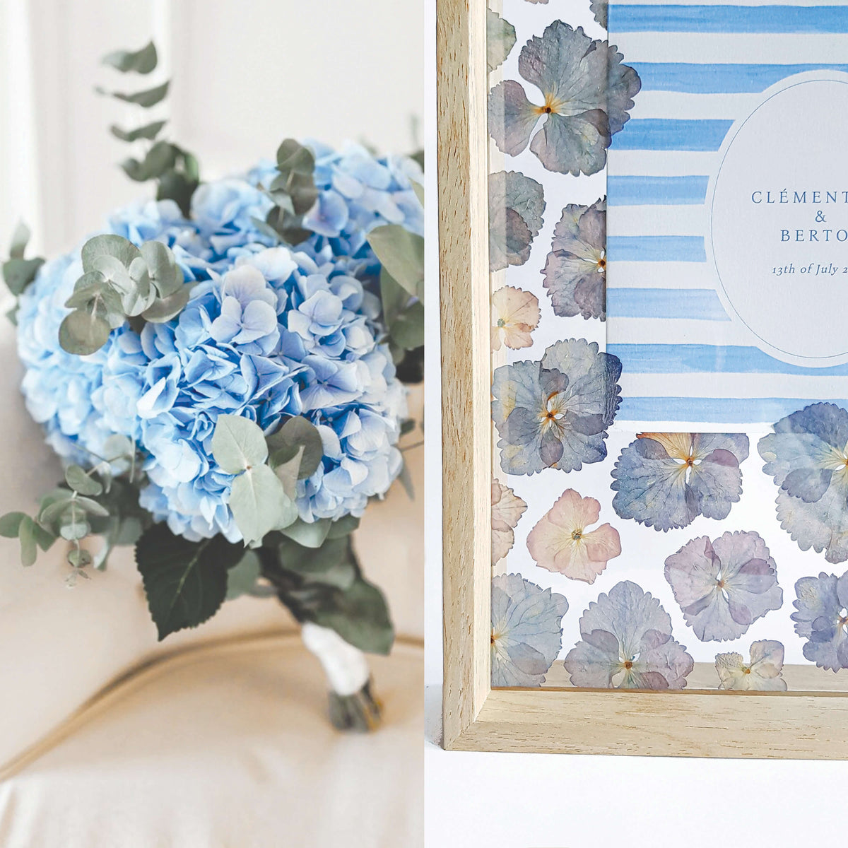 Tableau floral A4 : Votre faire-part & votre bouquet