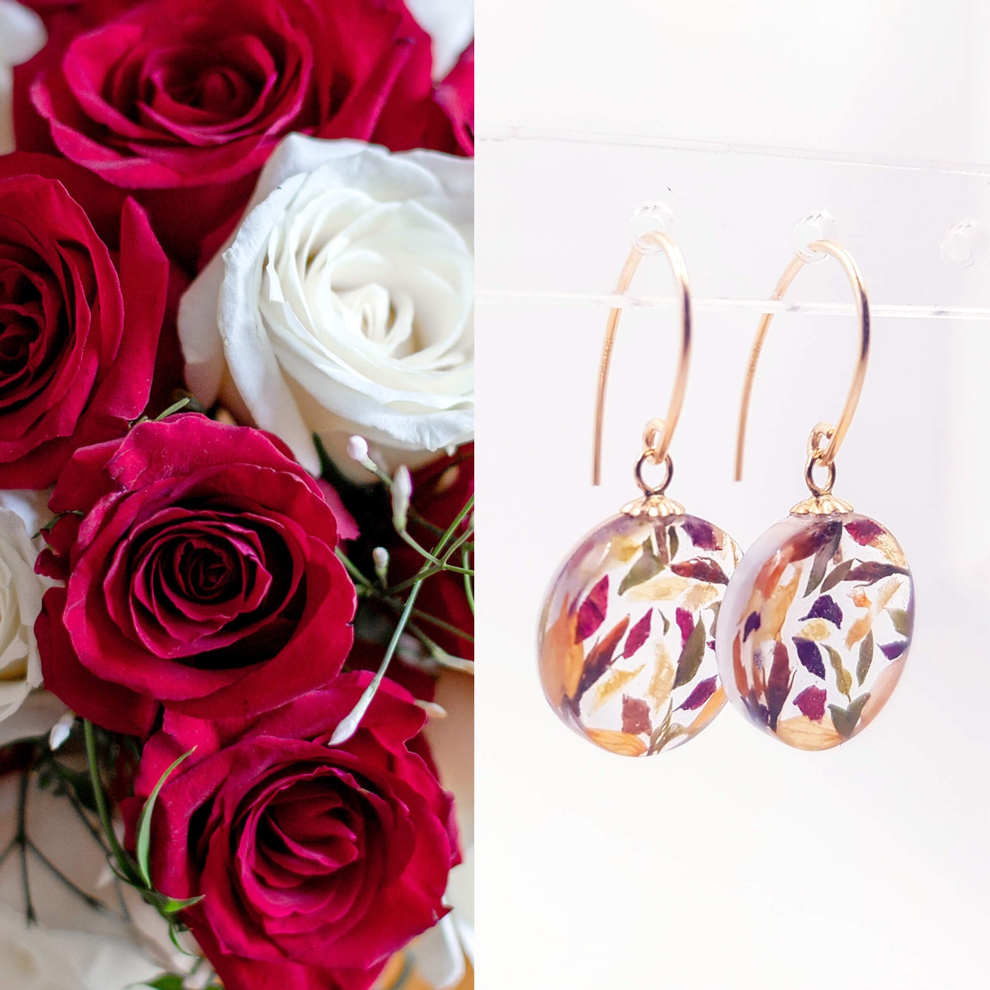 PALOMA - Boucles d'oreilles de mariage PETIT ROND 15 mm