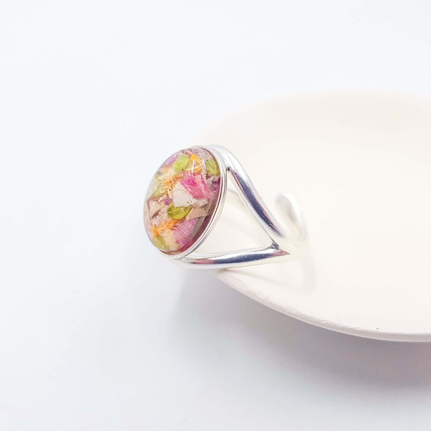 EVE - Bague de mariage serti ovale ajustable ARGENT