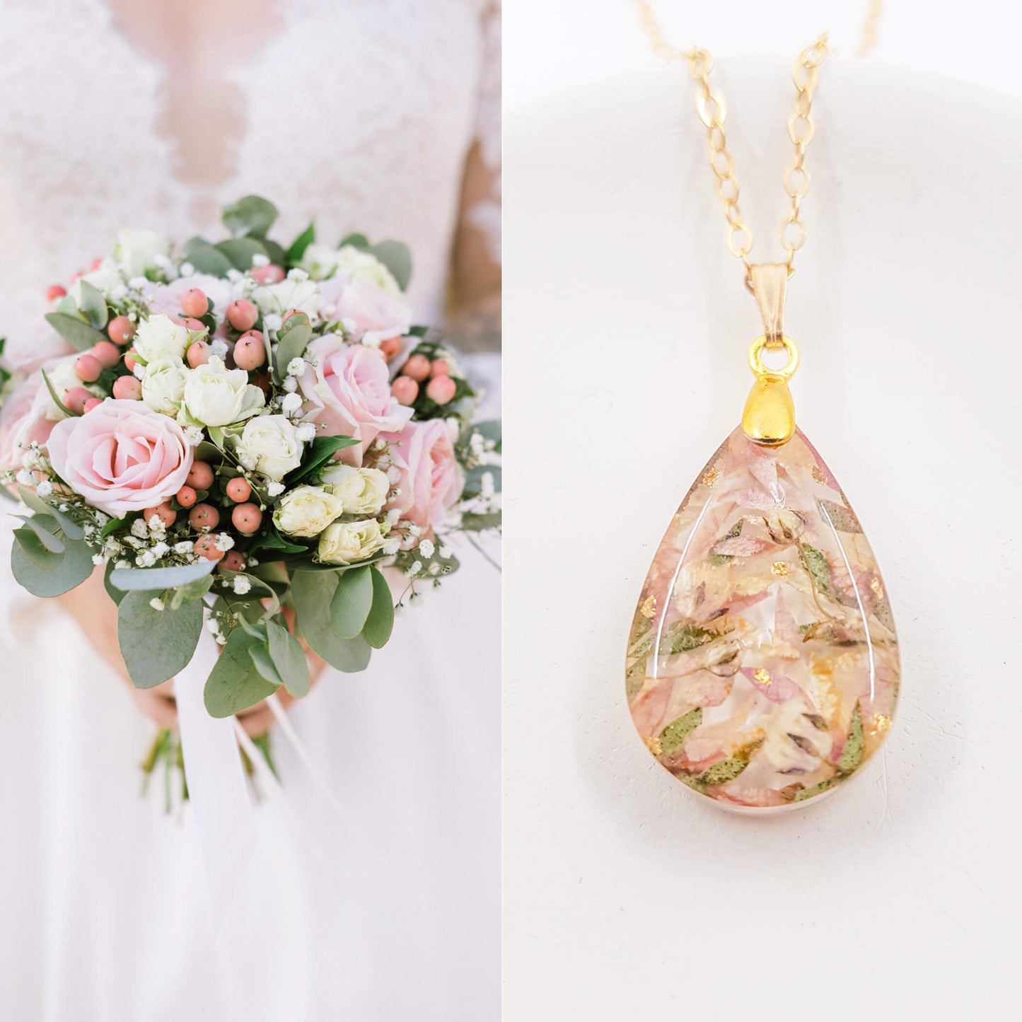 ESMÉE - Collier de mariage petit pendentif GOUTTE
