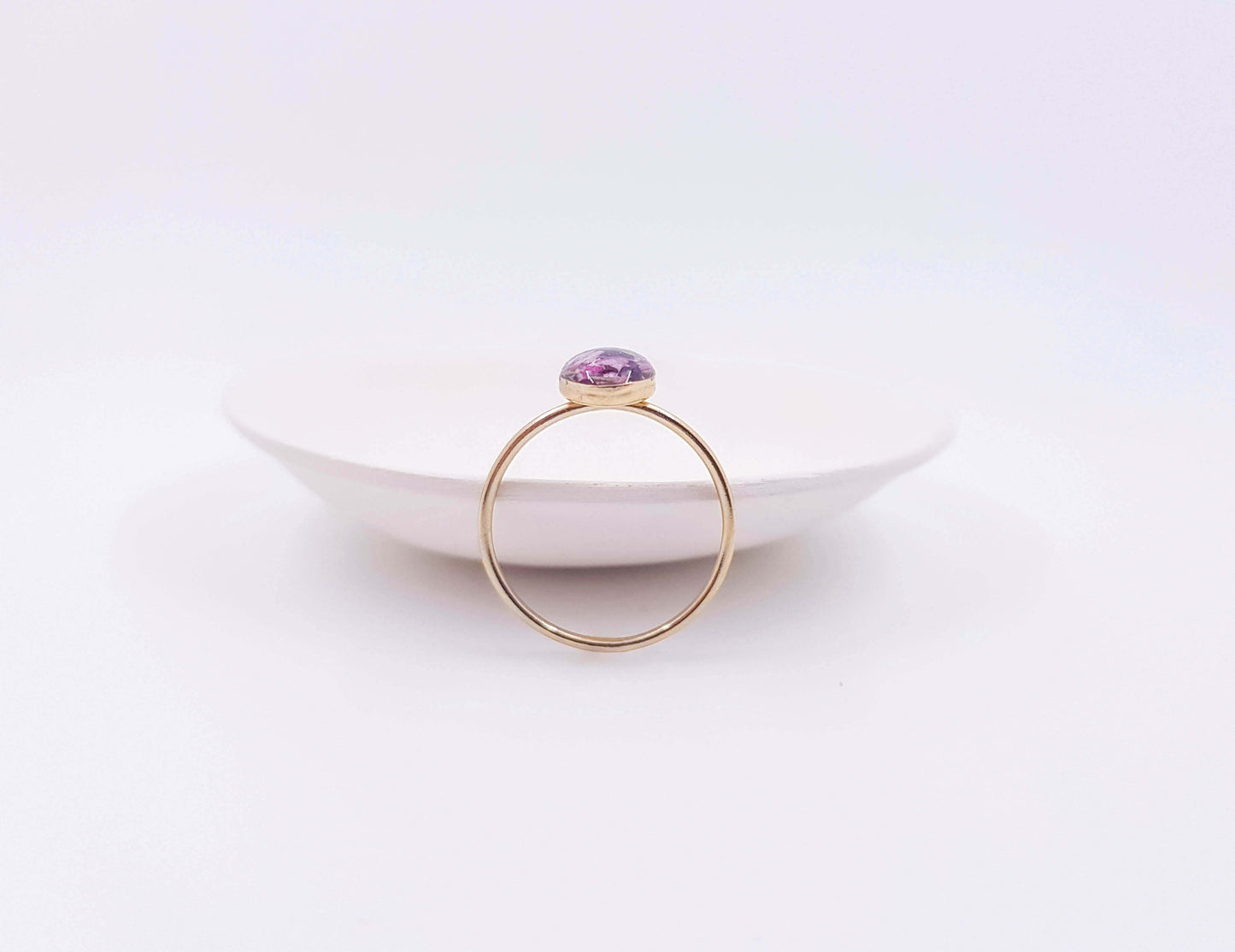 JADE - Bague de mariage fine OVALE sur sertis OR et ARGENT