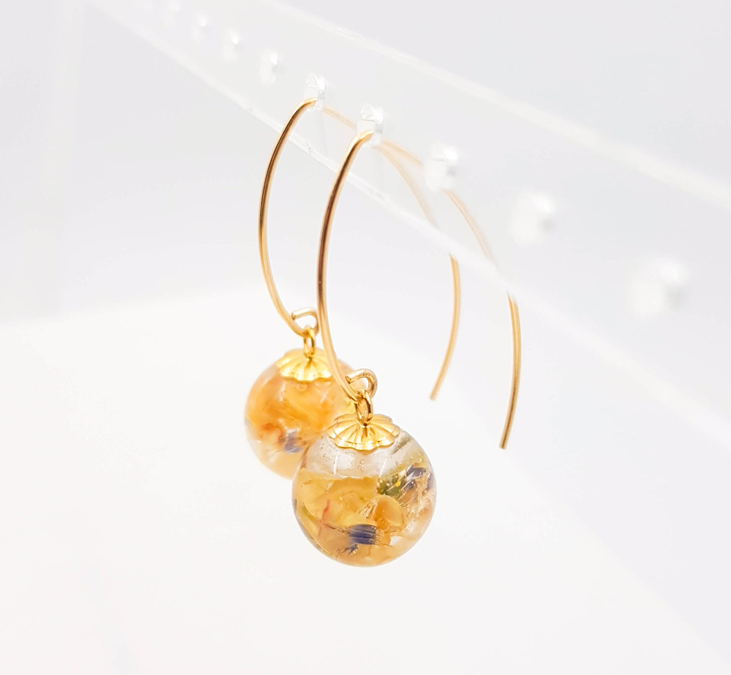 LARA - Boucles d'oreilles de mariage BOULES OR