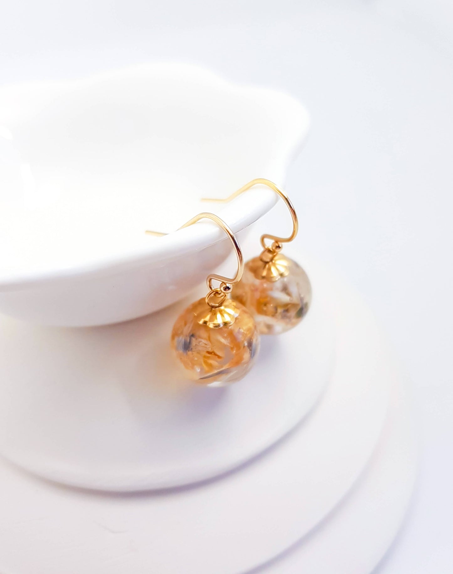 LARA - Boucles d'oreilles de mariage BOULES OR