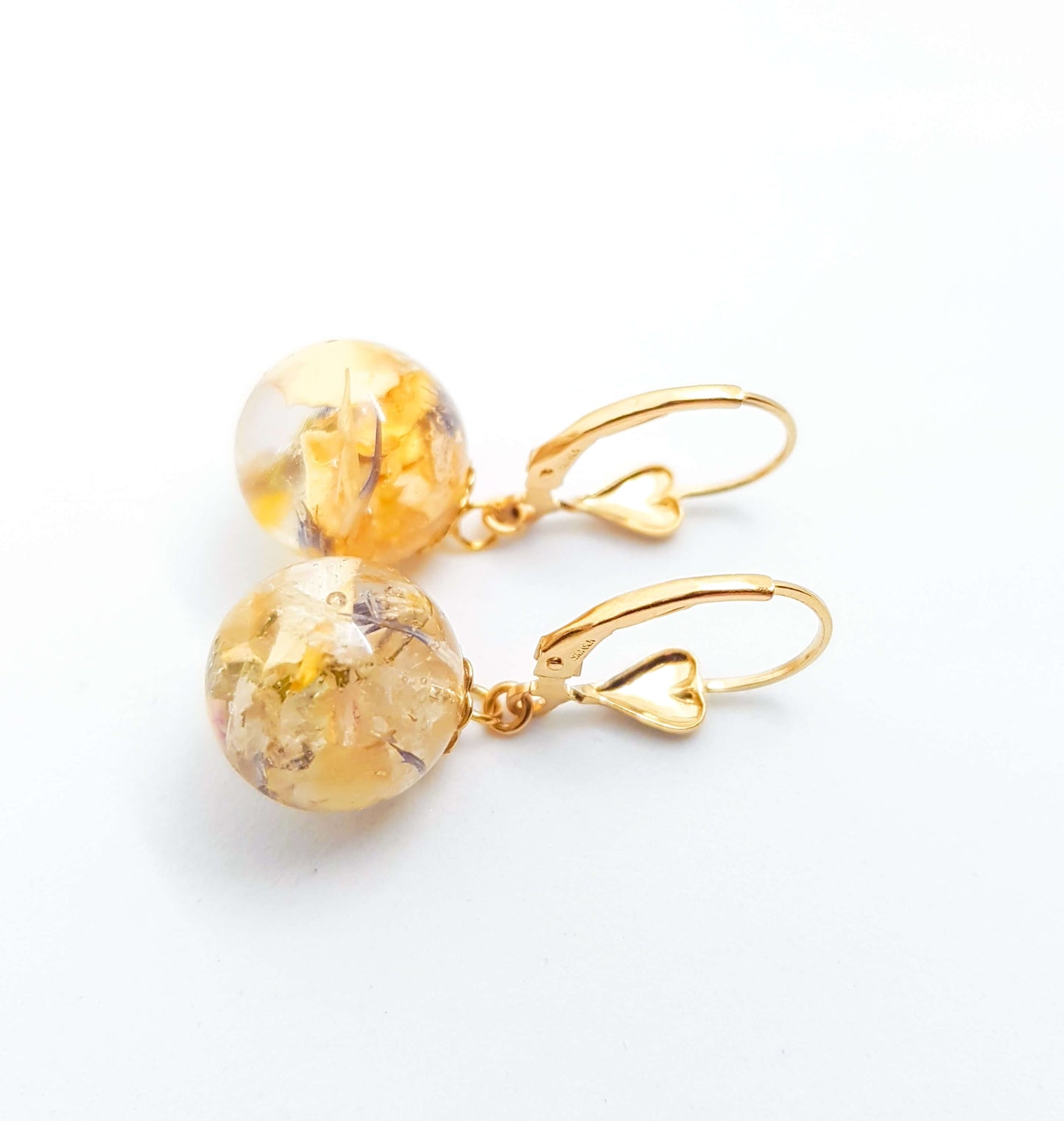 LARA - Boucles d'oreilles de mariage BOULES OR