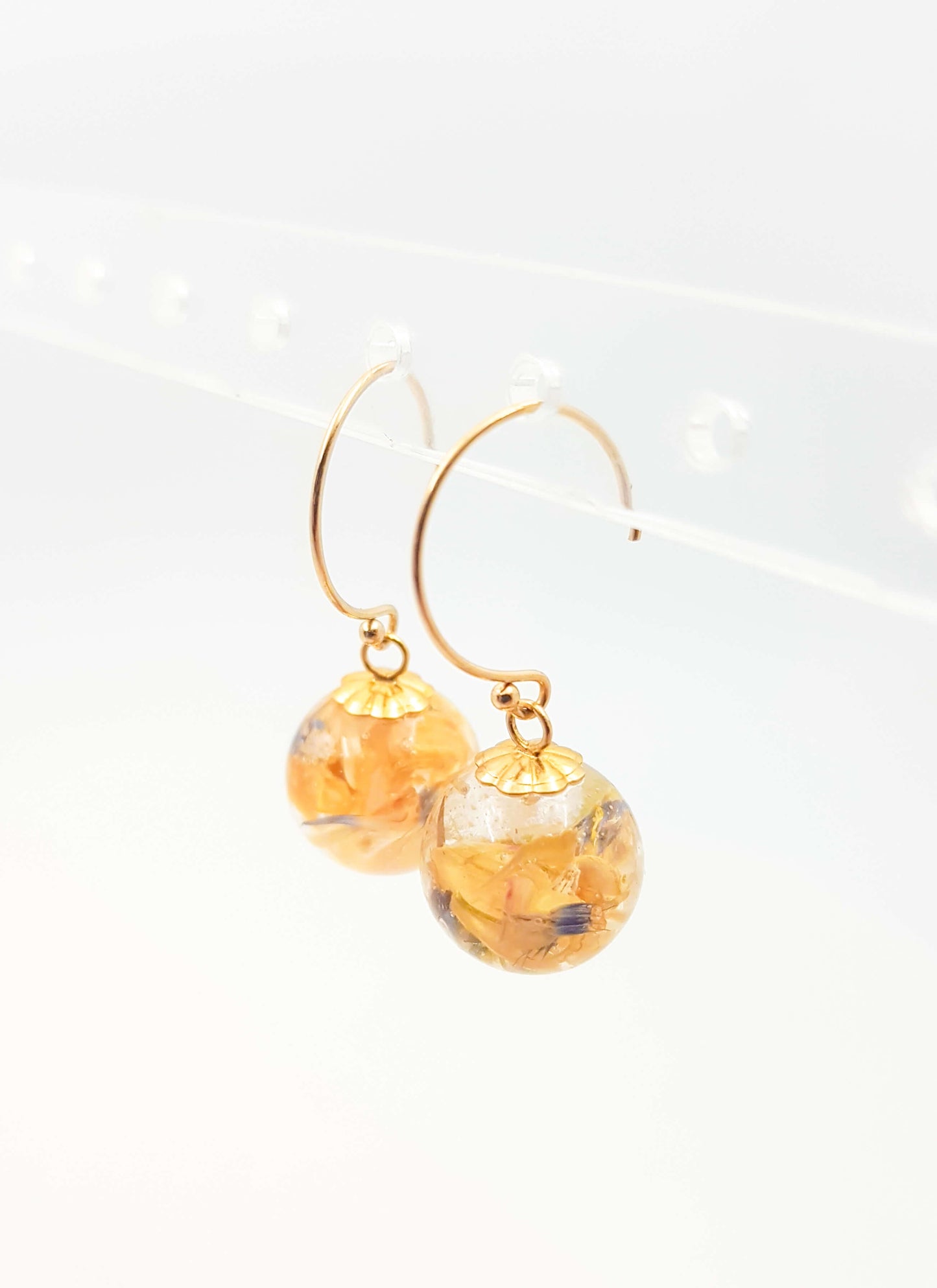 LARA - Boucles d'oreilles de mariage BOULES OR