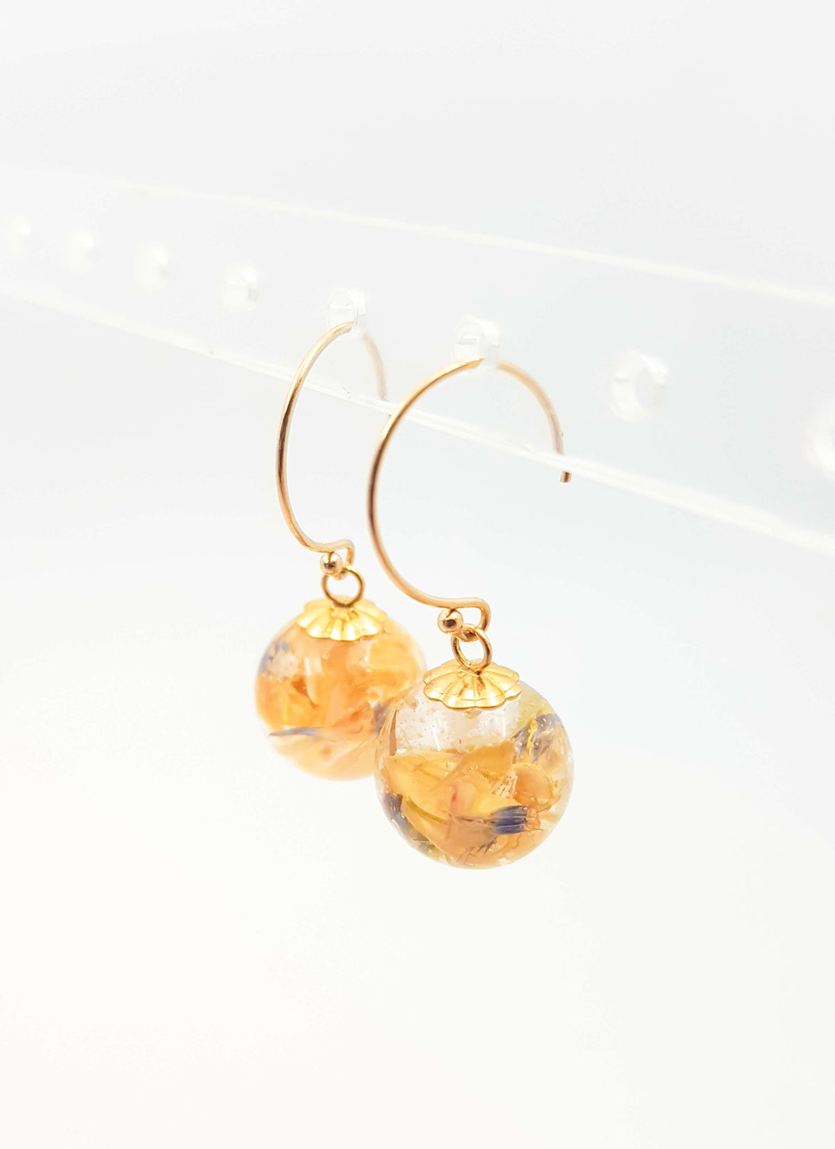 LARA - Boucles d'oreilles de mariage BOULES OR