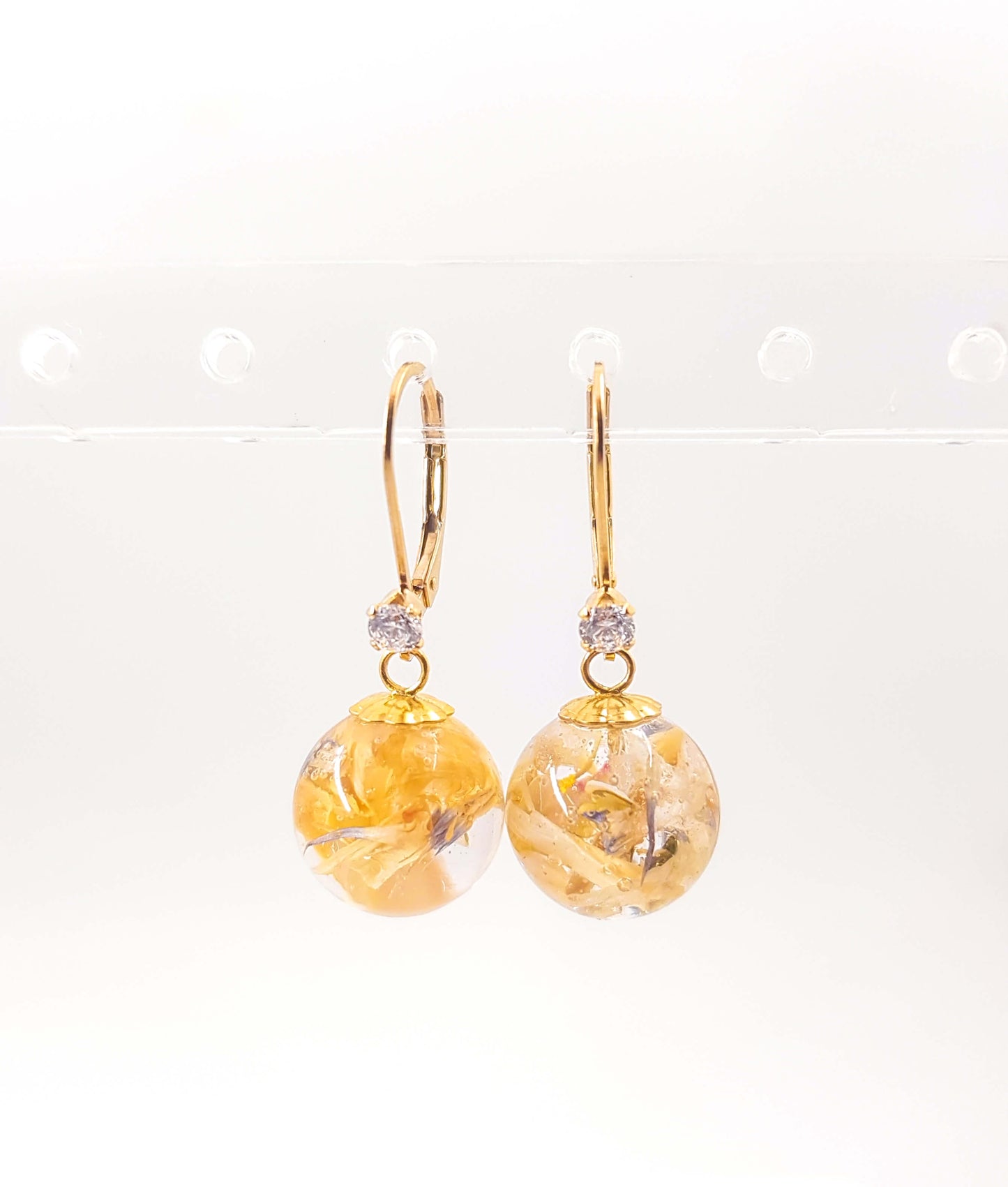 LARA - Boucles d'oreilles de mariage BOULES OR