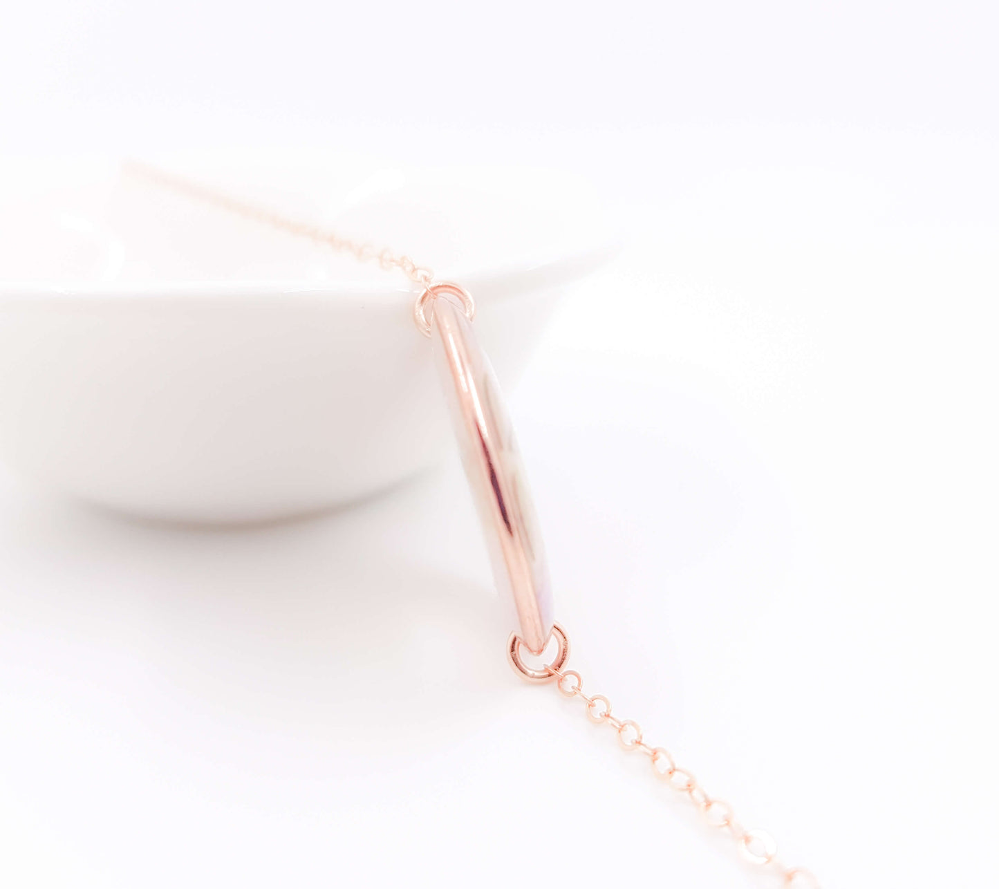 ZÉLIE - Bracelet de mariage plat cerclé ROND OR ROSE