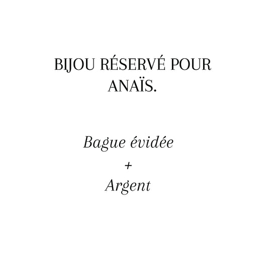 BAGUE-Bijou réservé pour ANAIS.