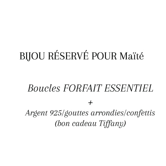 Réservé pour MAÏTÉ - Boucles d'oreilles COMPLÉMENT