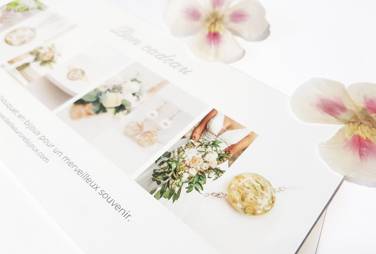 Bon cadeau Upcycling de bouquet ou fleur sentimentale.