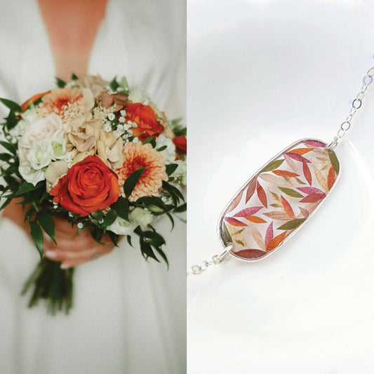 ALBA - Bracelet de mariage plat cerclé RECTANGLE OVALE en ARGENT (Et autres formes)