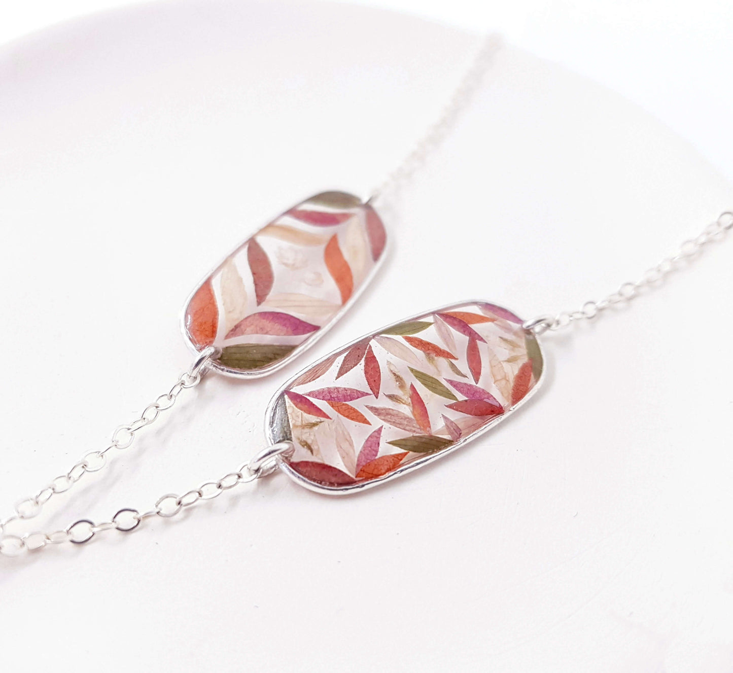 ALBA - Bracelet de mariage plat cerclé RECTANGLE OVALE en ARGENT (Et autres formes)