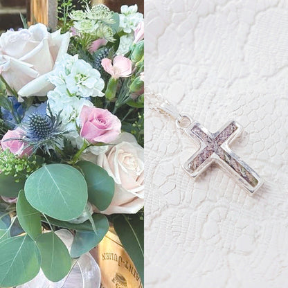 FÉLICITÉ - Collier de mariage CROIX 14x18 mm en ARGENT