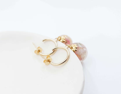 DAPHNÉE - Boucles d'oreilles de mariage PETITES CRÉOLES OR