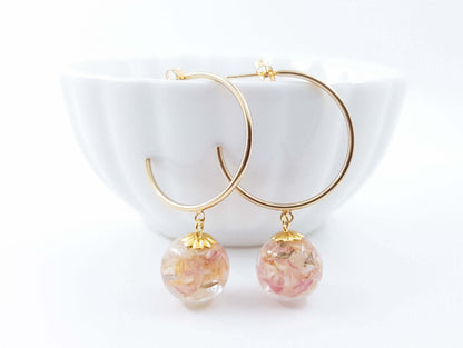 HANA- Boucles d'oreilles de mariage GRANDES CRÉOLES OR