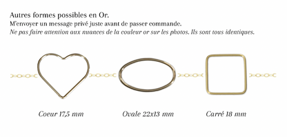 JASMINE - Bracelet de mariage plat cerclé ROND (et autres formes) OR et ARGENT