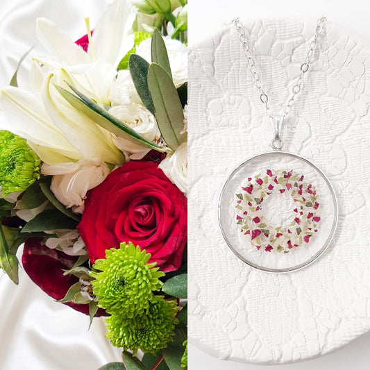GAÏA - COURONNE D'ÉCLATS - Collier de mariage plat cerclé ROND