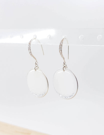 MIN JEE - Boucles d'oreilles de mariage plates cerclées ROND
